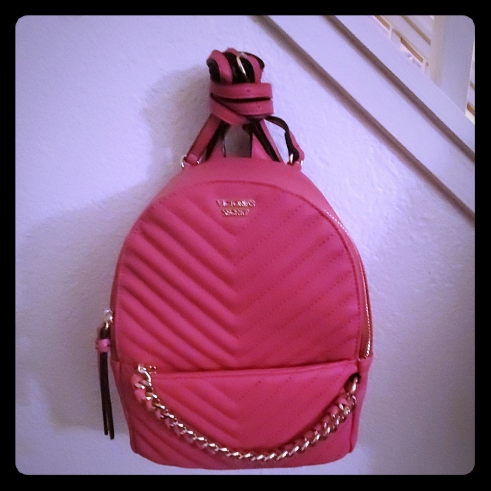 Victoria's Secret pink quilt back pack